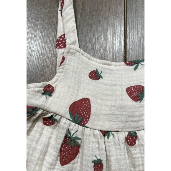 Beautiful Organic Rabbit+Bear Strawberry Dress - Picture 3 of 10